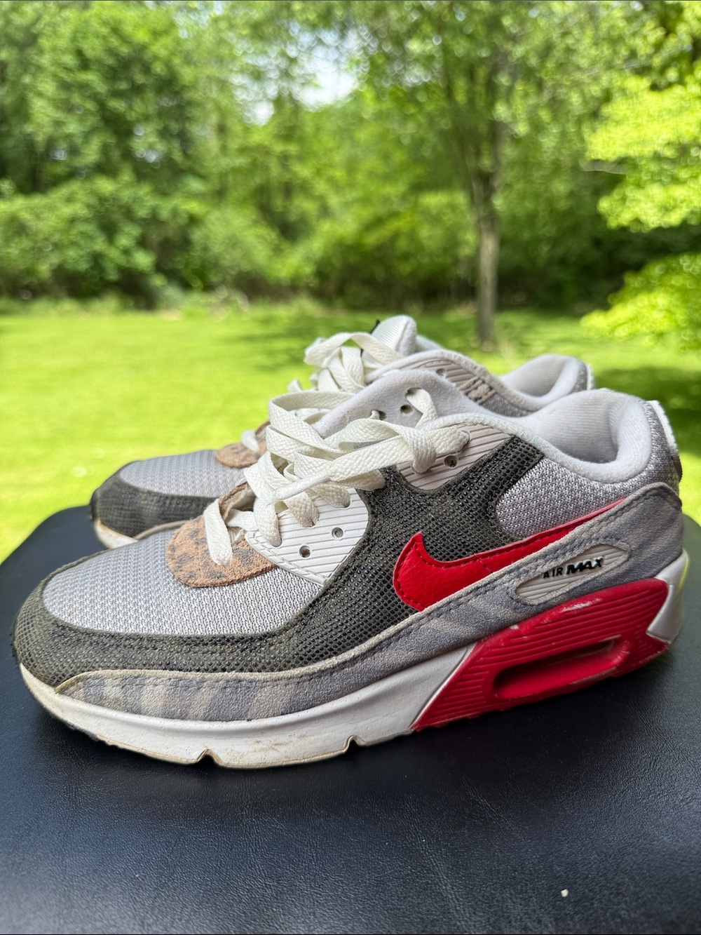 Nike Kids Air Max Sneakers - Gray & Red